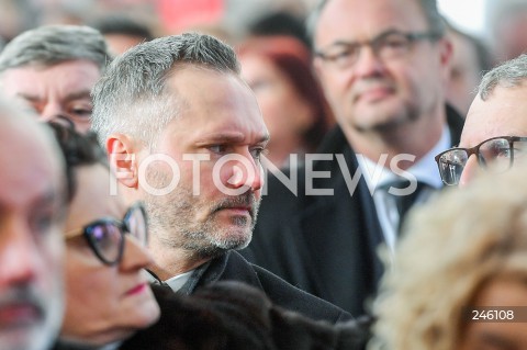  19.01.2019 GDANSK<br />CEREMONIA POGRZEBOWA ZAMORDOWANEGO PREZYDENTA GDANSKA PAWLA ADAMOWICZA W BAZYLICE MARIACKIEJ W GDANSKU<br />N/Z JAROSLAW WALESA<br /> 