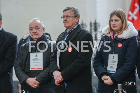  19.01.2019 GDANSK<br />CEREMONIA POGRZEBOWA ZAMORDOWANEGO PREZYDENTA GDANSKA PAWLA ADAMOWICZA W BAZYLICE MARIACKIEJ W GDANSKU<br />N/Z TADEUSZ CYMANSKI <br /> 