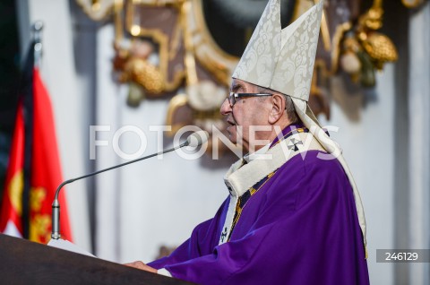  19.01.2019 GDANSK<br />CEREMONIA POGRZEBOWA ZAMORDOWANEGO PREZYDENTA GDANSKA PAWLA ADAMOWICZA W BAZYLICE MARIACKIEJ W GDANSKU<br />N/Z ABP ARCYBISKUP LESZEK SLAWOJ GLODZ <br /> 