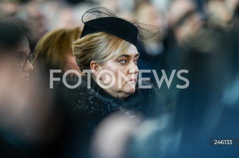  19.01.2019 GDANSK<br />CEREMONIA POGRZEBOWA ZAMORDOWANEGO PREZYDENTA GDANSKA PAWLA ADAMOWICZA W BAZYLICE MARIACKIEJ W GDANSKU<br />N/Z MAGDALENA ADAMOWICZ ZONA PREZYDENTA PAWLA ADAMOWICZA <br /> 