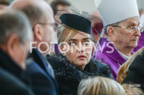  19.01.2019 GDANSK<br />CEREMONIA POGRZEBOWA ZAMORDOWANEGO PREZYDENTA GDANSKA PAWLA ADAMOWICZA W BAZYLICE MARIACKIEJ W GDANSKU<br /><br />N/Z MAGDALENA ADAMOWICZ ZONA PREZYDENTA PAWLA ADAMOWICZA <br /> 