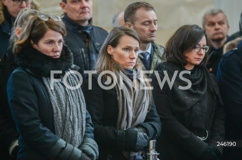  19.01.2019 GDANSK<br />CEREMONIA POGRZEBOWA ZAMORDOWANEGO PREZYDENTA GDANSKA PAWLA ADAMOWICZA W BAZYLICE MARIACKIEJ W GDANSKU<br /><br />N/Z AGNIESZKA POMASKA KAMILA GASIUK PIHOWICZ SLAWOMIR NITRAS <br /> 