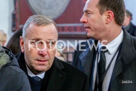  19.01.2019 GDANSK<br />CEREMONIA POGRZEBOWA ZAMORDOWANEGO PREZYDENTA GDANSKA PAWLA ADAMOWICZA W BAZYLICE MARIACKIEJ W GDANSKU<br />N/Z GRZEGORZ SCHETYNA<br /> 