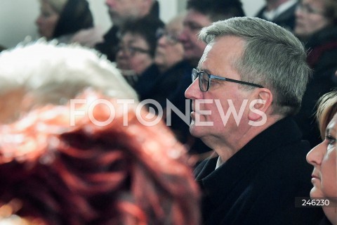  19.01.2019 GDANSK<br />CEREMONIA POGRZEBOWA ZAMORDOWANEGO PREZYDENTA GDANSKA PAWLA ADAMOWICZA W BAZYLICE MARIACKIEJ W GDANSKU<br />N/Z BRONISLAW KOMOROWSKI<br /> 