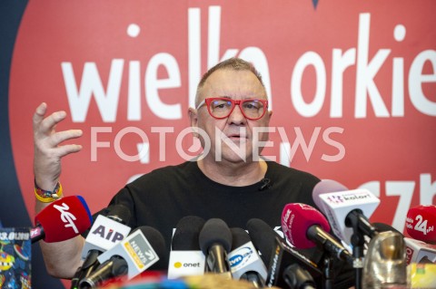  21.01.2019 WARSZAWA<br />KONFERENCJA PRASOWA WOSP<br />N/Z JERZY JUREK OWSIAK<br /> 