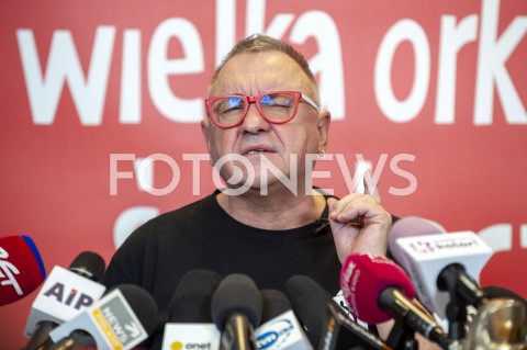  21.01.2019 WARSZAWA<br />KONFERENCJA PRASOWA WOSP<br />N/Z JERZY JUREK OWSIAK<br /> 