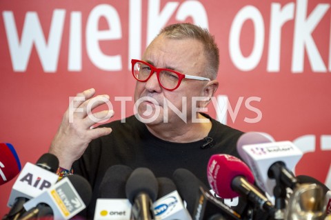  21.01.2019 WARSZAWA<br />KONFERENCJA PRASOWA WOSP<br />N/Z JERZY JUREK OWSIAK<br /> 