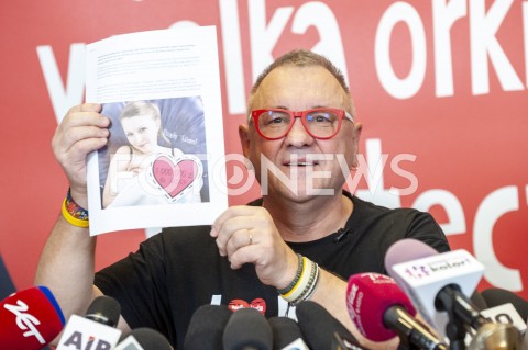  21.01.2019 WARSZAWA<br />KONFERENCJA PRASOWA WOSP<br />N/Z JERZY JUREK OWSIAK<br /> 