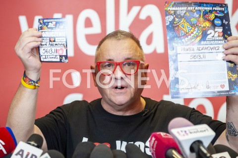  21.01.2019 WARSZAWA<br />KONFERENCJA PRASOWA WOSP<br />N/Z JERZY JUREK OWSIAK PAWEL ADAMOWICZ<br /> 