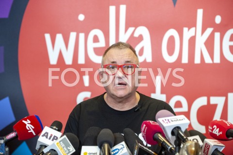  21.01.2019 WARSZAWA<br />KONFERENCJA PRASOWA WOSP<br />N/Z JERZY JUREK OWSIAK<br /> 