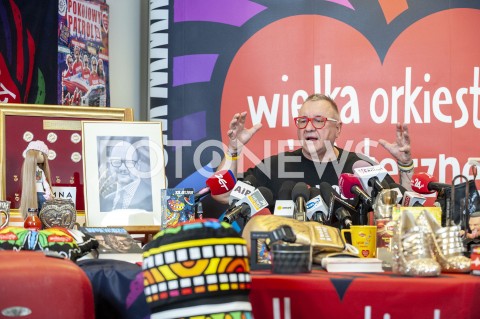  21.01.2019 WARSZAWA<br />KONFERENCJA PRASOWA WOSP<br />N/Z JERZY JUREK OWSIAK ZDJECIE PORTRET PAWEL ADAMOWICZ<br /> 