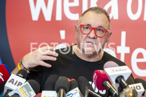  21.01.2019 WARSZAWA<br />KONFERENCJA PRASOWA WOSP<br />N/Z JERZY JUREK OWSIAK<br /> 