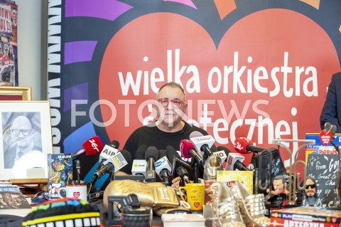  21.01.2019 WARSZAWA<br />KONFERENCJA PRASOWA WOSP<br />N/Z JERZY JUREK OWSIAK ZDJECIE PORTRET PAWEL ADAMOWICZ<br /> 