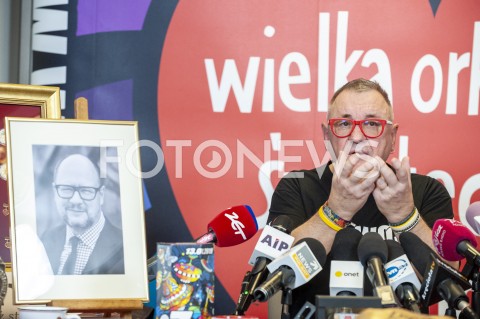  21.01.2019 WARSZAWA<br />KONFERENCJA PRASOWA WOSP<br />N/Z JERZY JUREK OWSIAK ZDJECIE PORTRET PAWEL ADAMOWICZ<br /> 