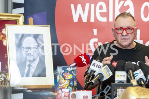 21.01.2019 WARSZAWA<br />KONFERENCJA PRASOWA WOSP<br />N/Z JERZY JUREK OWSIAK ZDJECIE PORTRET PAWEL ADAMOWICZ<br /> 