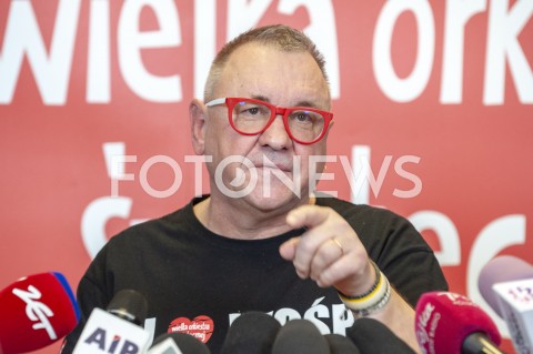  21.01.2019 WARSZAWA<br />KONFERENCJA PRASOWA WOSP<br />N/Z JERZY JUREK OWSIAK<br /> 