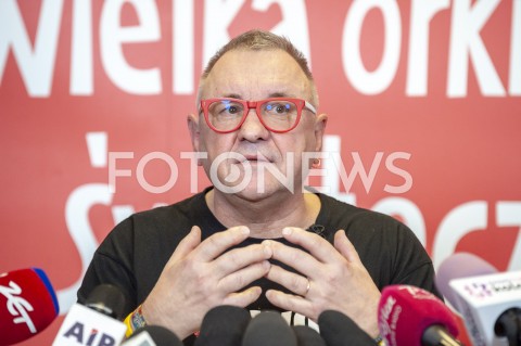  21.01.2019 WARSZAWA<br />KONFERENCJA PRASOWA WOSP<br />N/Z JERZY JUREK OWSIAK<br /> 