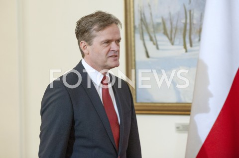  22.01.2019 WARSZAWA<br />SPOTKANIE PREMIERA MATEUSZA MORAWIECKIEGO Z MARKUSEM SCHAFEREM Z MERCEDES BENZ<br />OGLOSZENIE DECYZJI WS. ROZPOCZECIA PRODUKCJI BATERII ELEKTRYCZNYCH PRZEZ MERCEDES-BENZ CARS W FABRYCE W JAWORZE NA DOLNYM SLASKU<br />N/Z MARKUS SCHAFER<br /> 