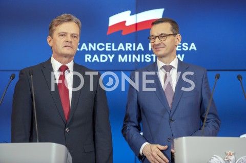 Spotkanie premiera Mateusza Morawieckiego z Markusem Schaferem z Mercedes Benz w Warszawie