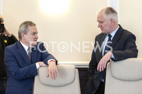  21.01.2019 WARSZAWA<br />POSIEDZENIE RADY MINISTROW<br />POSIEDZENIE RZADU<br />N/Z JAROSLAW GOWIN PIOTR GLINSKI<br /> 