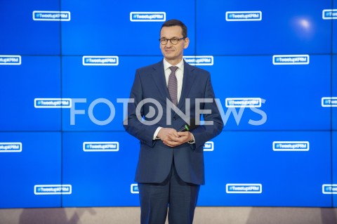  22.01.2019 WARSZAWA<br />#TWEETUP W KANCELARII PREZESA RADY MINISTROW<br />N/Z PREMIER MATEUSZ MORAWIECKI<br /> 