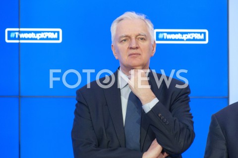  22.01.2019 WARSZAWA<br />#TWEETUP W KANCELARII PREZESA RADY MINISTROW<br />N/Z JAROSLAW GOWIN<br /> 