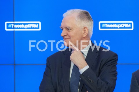  22.01.2019 WARSZAWA<br />#TWEETUP W KANCELARII PREZESA RADY MINISTROW<br />N/Z JAROSLAW GOWIN<br /> 