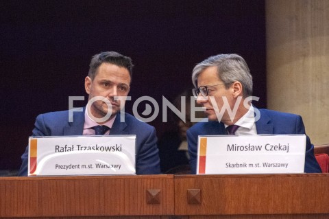  24.01.2019 WARSZAWA<br />POSIEDZENIE RADY MIASTA<br />N/Z RAFAL TRZASKOWSKI MIROSLAW CZEKAJ<br /> 