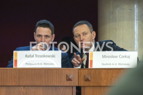  24.01.2019 WARSZAWA<br />POSIEDZENIE RADY MIASTA<br />N/Z RAFAL TRZASKOWSKI PAWEL RABIEJ<br /> 