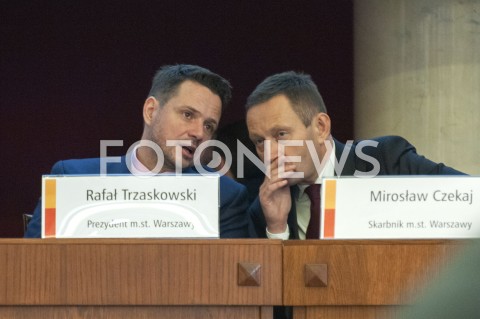  24.01.2019 WARSZAWA<br />POSIEDZENIE RADY MIASTA<br />N/Z RAFAL TRZASKOWSKI PAWEL RABIEJ<br /> 