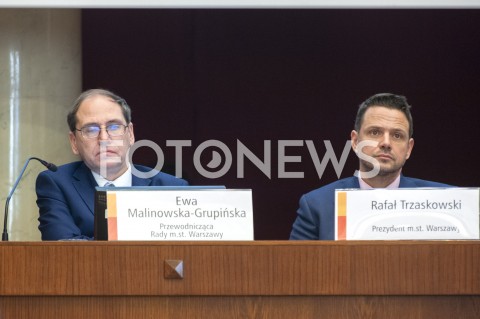  24.01.2019 WARSZAWA<br />POSIEDZENIE RADY MIASTA<br />N/Z DARIUSZ FIGURA RAFAL TRZASKOWSKI<br /> 