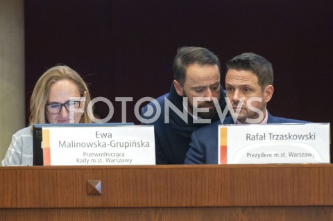  24.01.2019 WARSZAWA<br />POSIEDZENIE RADY MIASTA<br />N/Z EWA MALINOWSKA GRUPINSKA RAFAL TRZASKOWSKI MICHAL OLSZEWSKI<br /> 