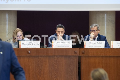 24.01.2019 WARSZAWA<br />POSIEDZENIE RADY MIASTA<br />N/Z EWA MALINOWSKA GRUPINSKA RAFAL TRZASKOWSKI MIROSLAW CZEKAJ<br /> 