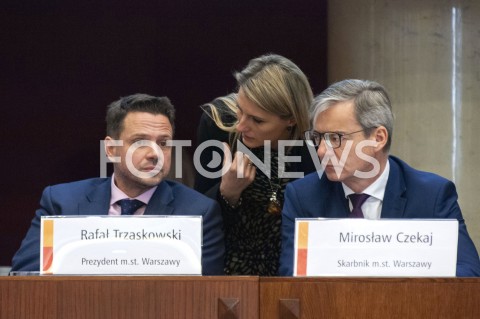  24.01.2019 WARSZAWA<br />POSIEDZENIE RADY MIASTA<br />N/Z RAFAL TRZASKOWSKI MIROSLAW CZEKAJ<br /> 