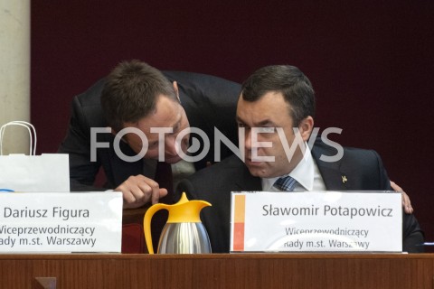  24.01.2019 WARSZAWA<br />POSIEDZENIE RADY MIASTA<br />N/Z PAWEL RABIEJ SLAWOMIR POTAPOWICZ<br /> 