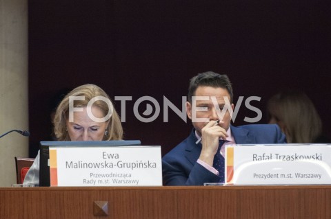  24.01.2019 WARSZAWA<br />POSIEDZENIE RADY MIASTA<br />N/Z RAFAL TRZASKOWSKI EWA MALINOWSKA GRUPINSKA<br /> 