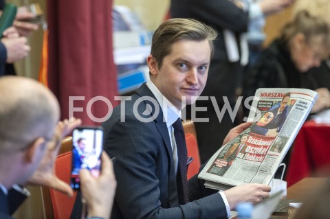  24.01.2019 WARSZAWA<br />POSIEDZENIE RADY MIASTA<br />N/Z SEBASTIAN KALETA<br /> 