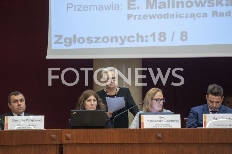  24.01.2019 WARSZAWA<br />POSIEDZENIE RADY MIASTA<br />N/Z RAFAL TRZASKOWSKI EWA MALINOWSKA GRUPINSKA MARIA LUKASZEWICZ<br /> 
