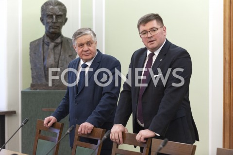  25.01.2019 WARSZAWA SEJM<br />SPOTKANIE PREMIERA Z PRZEDSTAWICIELAMI UGRUPOWAN OPOZYCYJNYCH<br />N/Z KRZYSZTOF JURGIEL TOMASZ RZYMKOWSKI<br /> 