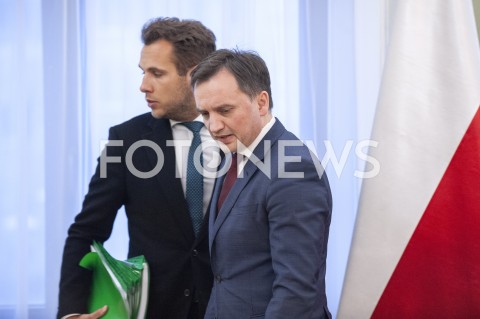 25.01.2019 WARSZAWA SEJM<br />SPOTKANIE PREMIERA Z PRZEDSTAWICIELAMI UGRUPOWAN OPOZYCYJNYCH<br />N/Z ZBIGNIEW ZIOBRO JAN KANTHAK<br /> 