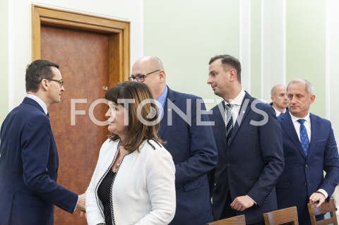  25.01.2019 WARSZAWA SEJM<br />SPOTKANIE PREMIERA Z PRZEDSTAWICIELAMI UGRUPOWAN OPOZYCYJNYCH<br />N/Z PREMIER MATEUSZ MORAWIECKI WLADYSLAW KOSINIAK KAMYSZ SLAWOMIR NEUMANN PIOTR ZGORZELSKI MALGORZATA ZWIERCAN<br /> 