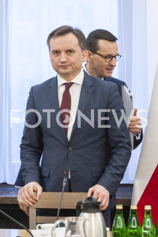  25.01.2019 WARSZAWA SEJM<br />SPOTKANIE PREMIERA Z PRZEDSTAWICIELAMI UGRUPOWAN OPOZYCYJNYCH<br />N/Z PREMIER MATEUSZ MORAWIECKI ZBIGNIEW ZIOBRO<br /> 