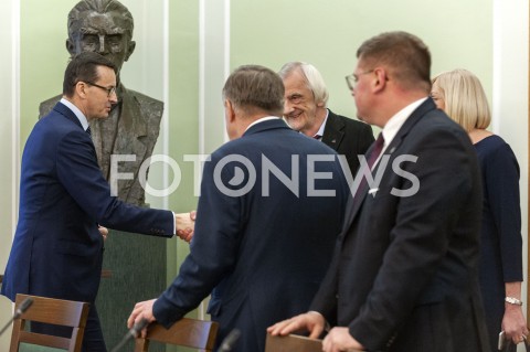  25.01.2019 WARSZAWA SEJM<br />SPOTKANIE PREMIERA Z PRZEDSTAWICIELAMI UGRUPOWAN OPOZYCYJNYCH<br />N/Z PREMIER MATEUSZ MORAWIECKI RYSZARD TERLECKI<br /> 