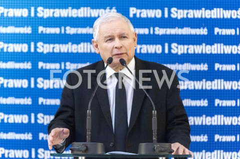  26.01.2019 WARSZAWA<br />KONFERENCJA KLUBU PARLAMENTARNEGO PIS ZASADY PROWADZENIA POLITYKI ROZWOJU W POLSCE<br />N/Z PREZES JAROSLAW KACZYNSKI<br /> 