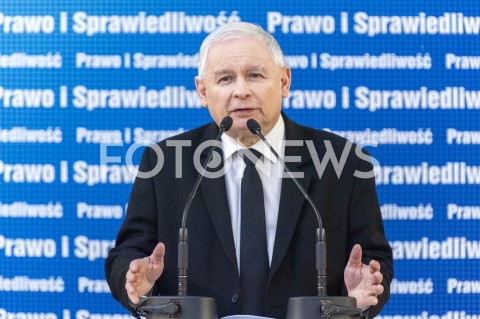  26.01.2019 WARSZAWA<br />KONFERENCJA KLUBU PARLAMENTARNEGO PIS ZASADY PROWADZENIA POLITYKI ROZWOJU W POLSCE<br />N/Z PREZES JAROSLAW KACZYNSKI<br /> 