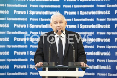  26.01.2019 WARSZAWA<br />KONFERENCJA KLUBU PARLAMENTARNEGO PIS ZASADY PROWADZENIA POLITYKI ROZWOJU W POLSCE<br />N/Z PREZES JAROSLAW KACZYNSKI<br /> 