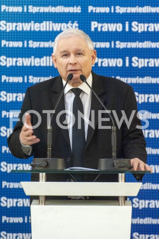  26.01.2019 WARSZAWA<br />KONFERENCJA KLUBU PARLAMENTARNEGO PIS ZASADY PROWADZENIA POLITYKI ROZWOJU W POLSCE<br />N/Z PREZES JAROSLAW KACZYNSKI<br /> 