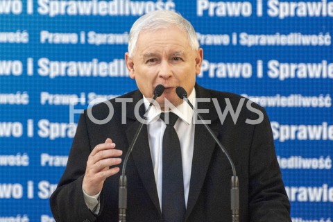  26.01.2019 WARSZAWA<br />KONFERENCJA KLUBU PARLAMENTARNEGO PIS ZASADY PROWADZENIA POLITYKI ROZWOJU W POLSCE<br />N/Z PREZES JAROSLAW KACZYNSKI<br /> 