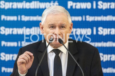  26.01.2019 WARSZAWA<br />KONFERENCJA KLUBU PARLAMENTARNEGO PIS ZASADY PROWADZENIA POLITYKI ROZWOJU W POLSCE<br />N/Z PREZES JAROSLAW KACZYNSKI<br /> 