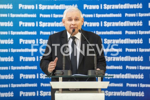  26.01.2019 WARSZAWA<br />KONFERENCJA KLUBU PARLAMENTARNEGO PIS ZASADY PROWADZENIA POLITYKI ROZWOJU W POLSCE<br />N/Z PREZES JAROSLAW KACZYNSKI<br /> 